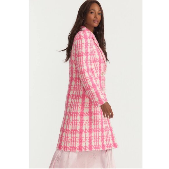 NWT LoveShackFancy Asryn Coat - Majestic Pink Tweed Pearl Button | Size S - Picture 7 of 9